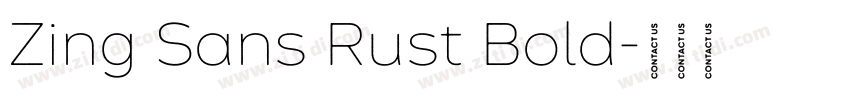 Zing Sans Rust Bold字体转换
